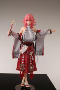 65cm Genshin Impact Yae Miko adult figure anime sex doll love doll silicone doll anime adult toys men - Image 3