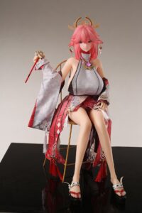 65cm Genshin Impact Yae Miko adult figure anime sex doll love doll silicone doll anime adult toys men - Image 6