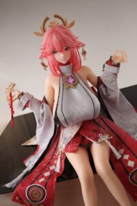 65cm Genshin Impact Yae Miko adult figure anime sex doll love doll silicone doll anime adult toys men - Image 8