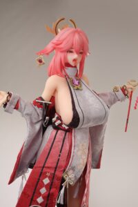 65cm Genshin Impact Yae Miko adult figure anime sex doll love doll silicone doll anime adult toys men - Image 10