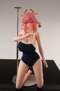 65cm Genshin Impact Yae Miko adult figure anime sex doll love doll silicone doll anime adult toys men - Image 15