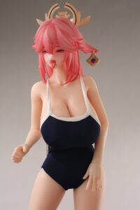 65cm Genshin Impact Yae Miko adult figure anime sex doll love doll silicone doll anime adult toys men - Image 16