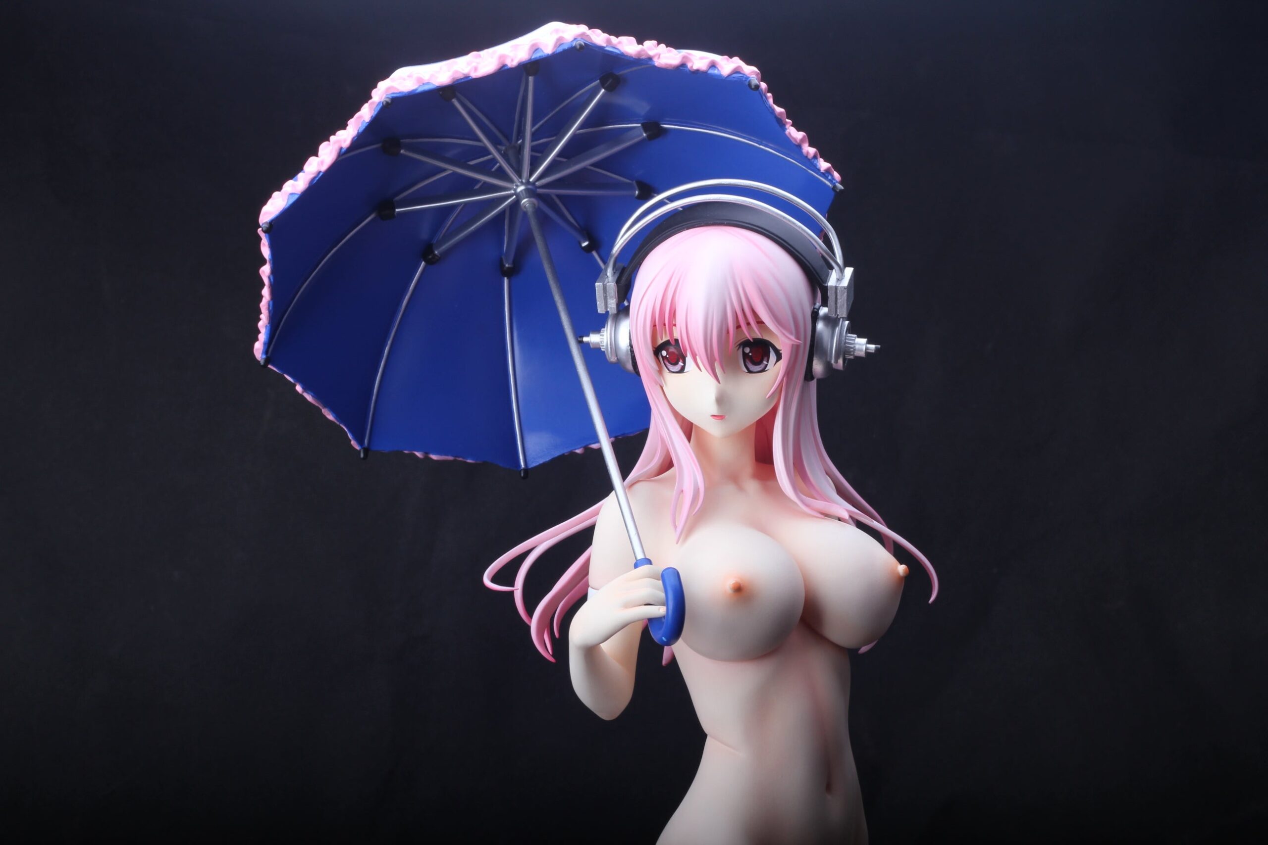 Japanese anime super sonico 1/4 naked anime figure sexy collectible action figures