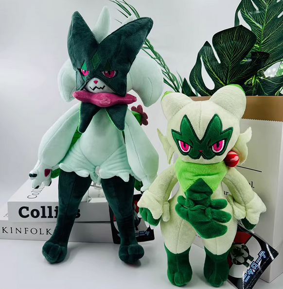 Pokémon plush Meowscarada & Floragato soft stuffed animal toys