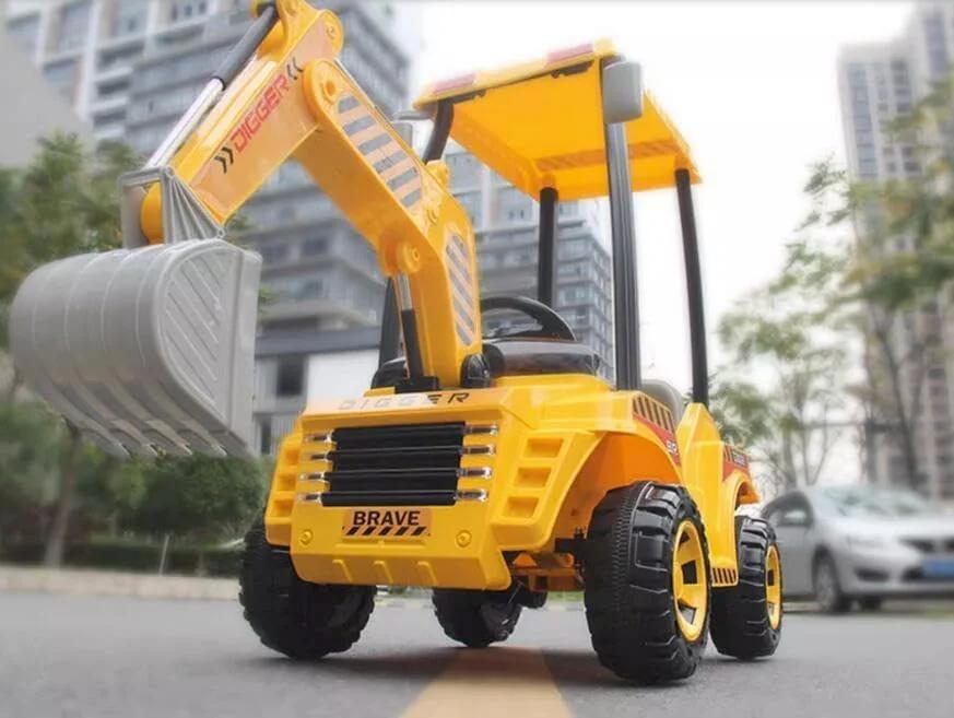 Children ride on toy kids ride on electric car electric excavator digger - Image 3