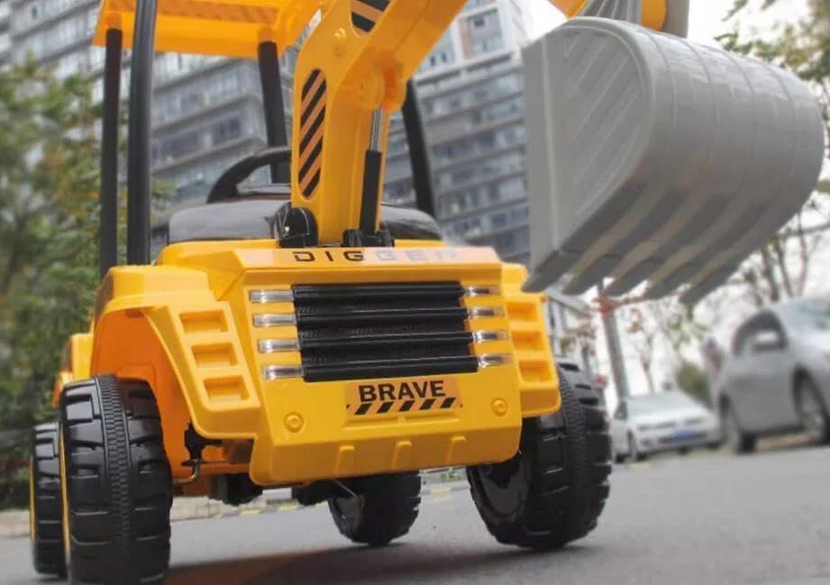 Children ride on toy kids ride on electric car electric excavator digger - Image 5